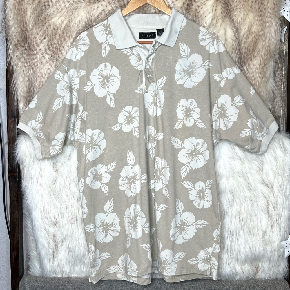 Vintage Stylo Golf Hawaiian Polo Shirt
